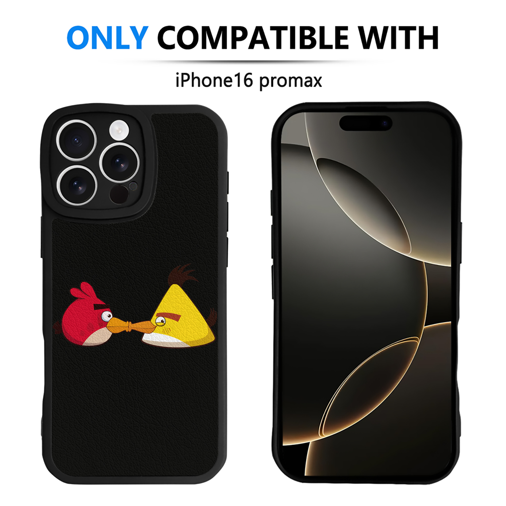 （画像用） Angry Birds アングリーバード 【iPhone 16シリーズ対応】シリコンスマホケース（レザー調） 材質：シリコン